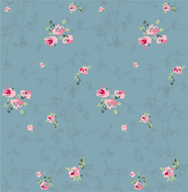 藤蔓线稿底纹印花