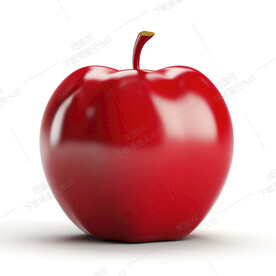 漂亮的手绘红苹果