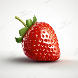 逼真的手绘草莓