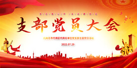 支部党员大会展板