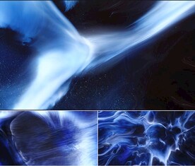 彩色流沙粒子流动led视频素材