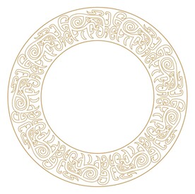 大象纹花纹圆线