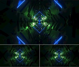 4K画质3D灯光隧道穿梭视频