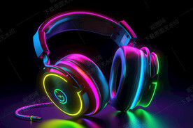 赛博朋克风耳机海报