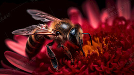 高清蜜蜂采蜜图