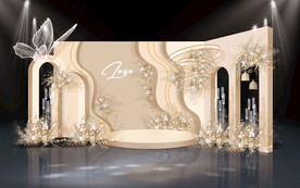 奶茶色婚礼效果图