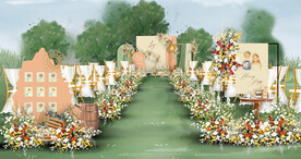 户外婚礼仪式区