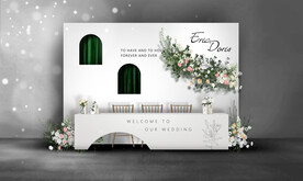 白色婚礼签到区