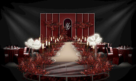 红色婚礼仪式区