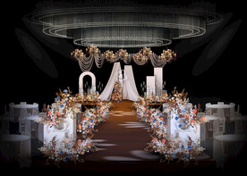 咖色婚礼仪式区