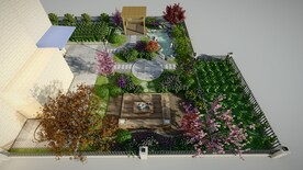 别墅庭院院子景观设计案例效果图