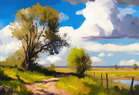 油画 田园风光