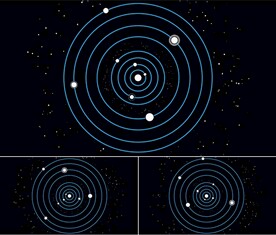 创意八大行星围绕太阳公转科普视