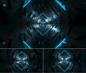 4K画质炫酷金属机械灯光视频