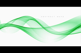 绿色条纹线条波浪