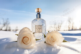 雪地上的香水