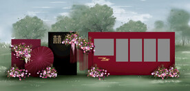 中式婚礼迎宾区