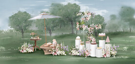 户外婚礼甜品区