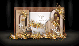 咖色婚礼迎宾区