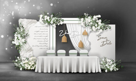 白色婚礼签到区