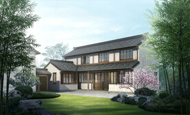 古建中式庭院效果图