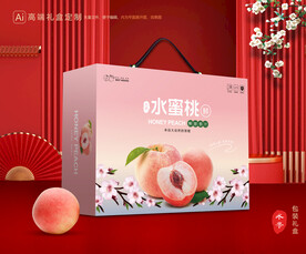 桃子包装 水蜜桃礼盒