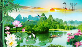 桂林山水风景画