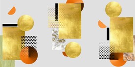 装饰画 几何图形 三联画