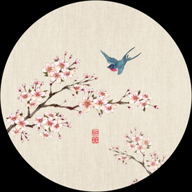 新中式手绘花鸟国画装饰画