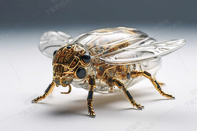 透明翅膀的机械虫子