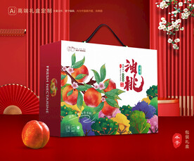 桃子礼盒 油桃包装
