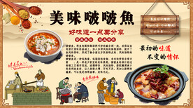 美味啵啵鱼背景墙