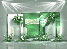 绿色小清新婚礼效果图