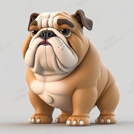 可爱的英国斗牛犬