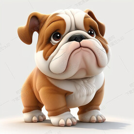 可爱的英国斗牛犬