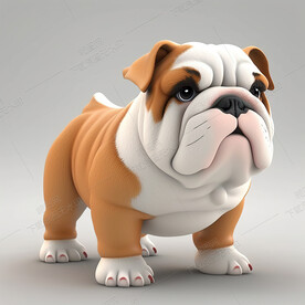 卡通英国斗牛犬