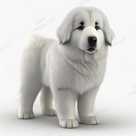 卡通大白熊犬