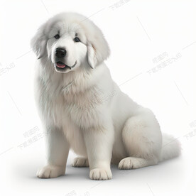 可爱大白熊犬