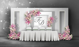 白色婚礼签到区