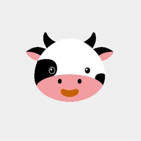 卡通奶牛头