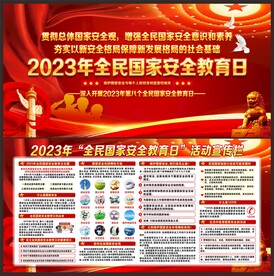 国家安全教育宣传展板