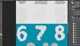 ps透明数字云朵0123至10