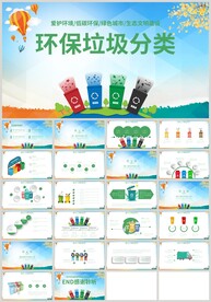 绿色环保垃圾分类保护地球PPT