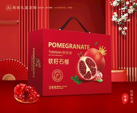 石榴礼盒 水果包装