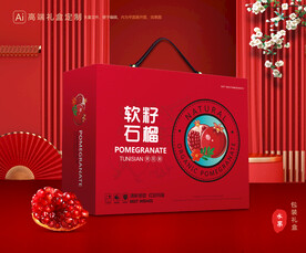 石榴礼盒 水果包装