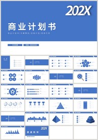 蓝色通用商业计划书PPT