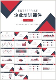 红蓝色企业培训公司介绍PPT
