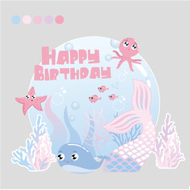 宝宝海洋生日派对主题