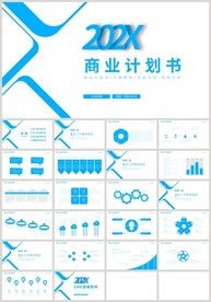 蓝色通用商业计划书PPT