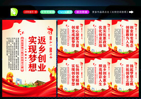 返乡创业展板